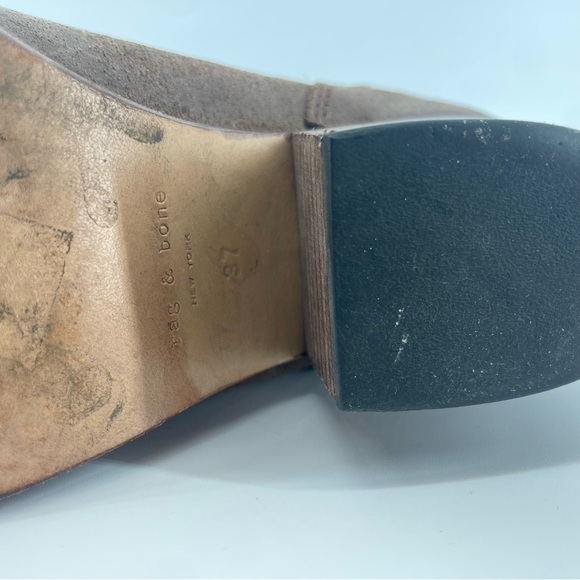 Rag & Bone Brown Suede Chelsea Boots with Heel - Size 7 - Picture 7 of 8
